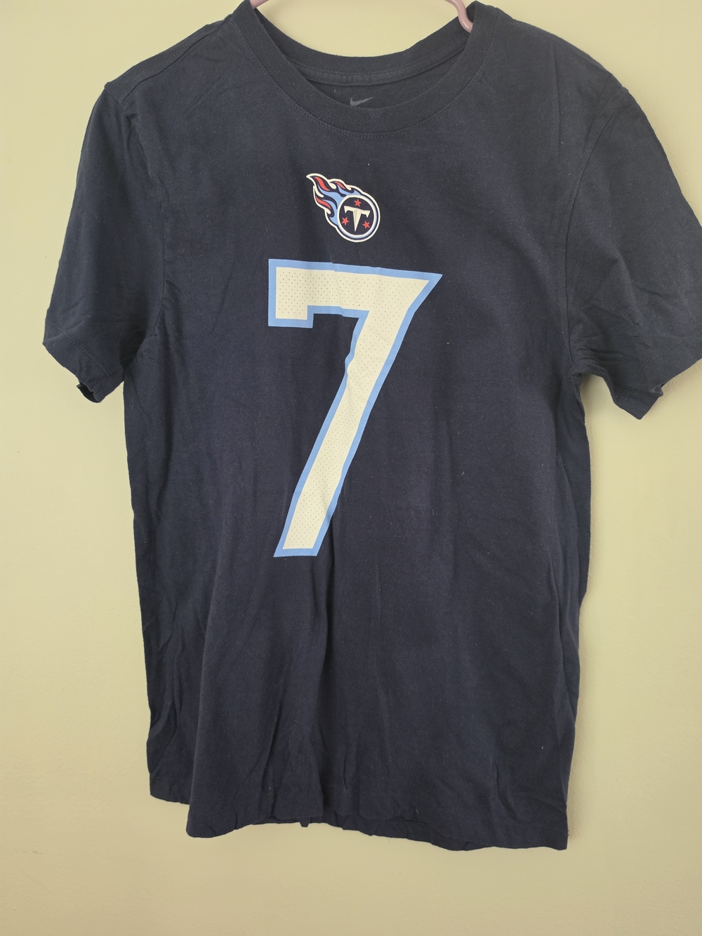 Nike Men's Navy Tennessee Titans #7 Short Sleeve Tee
